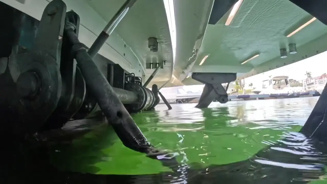 Paint coming off on swim platform due to not priming prior to bottom paint — Water Works Yacht Services, Southern California