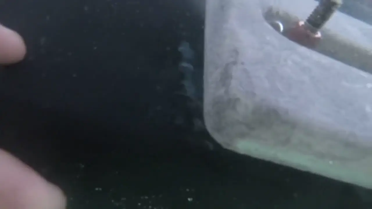 Video of plate anode burning SUPER fast. You will never see this unless something wrong — Water Works Yacht Services, Southern California