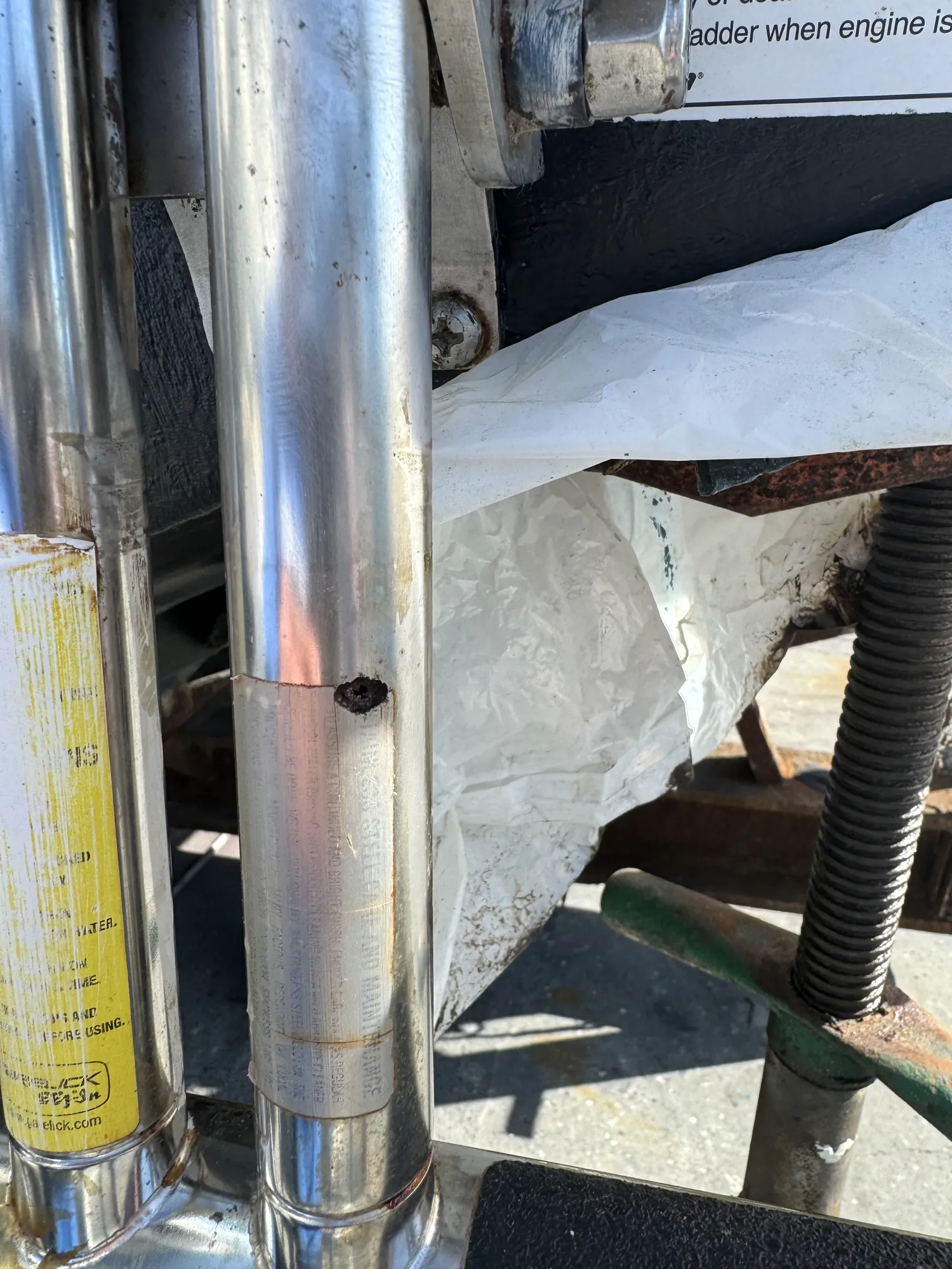 Electrolysis damage — Water Works Yacht Services, Southern California