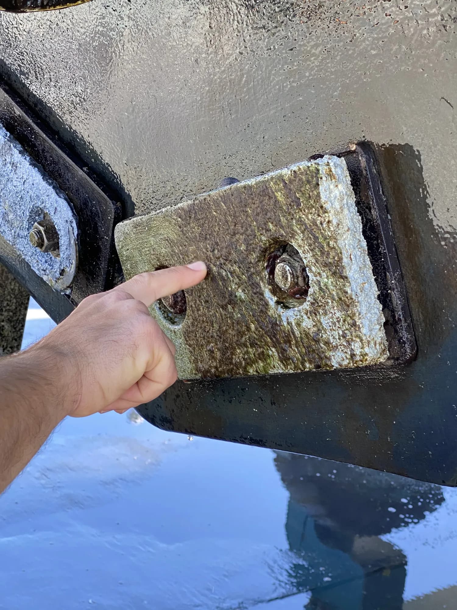 Zinc not burning — Water Works Yacht Services, Southern California