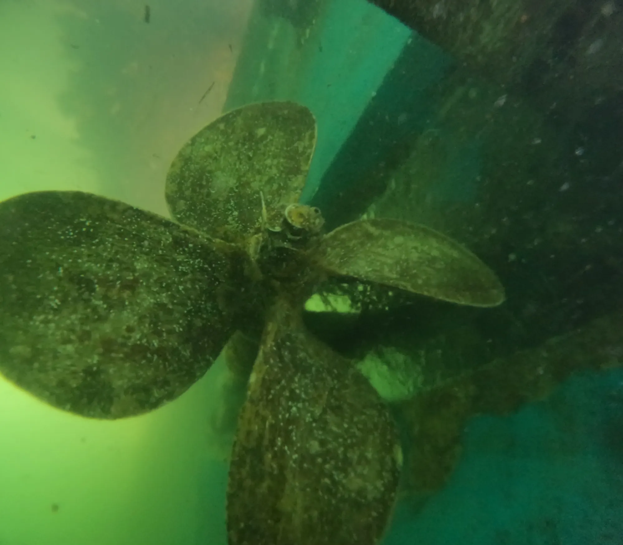 Initial zinc completely gone — Water Works Yacht Services, Southern California