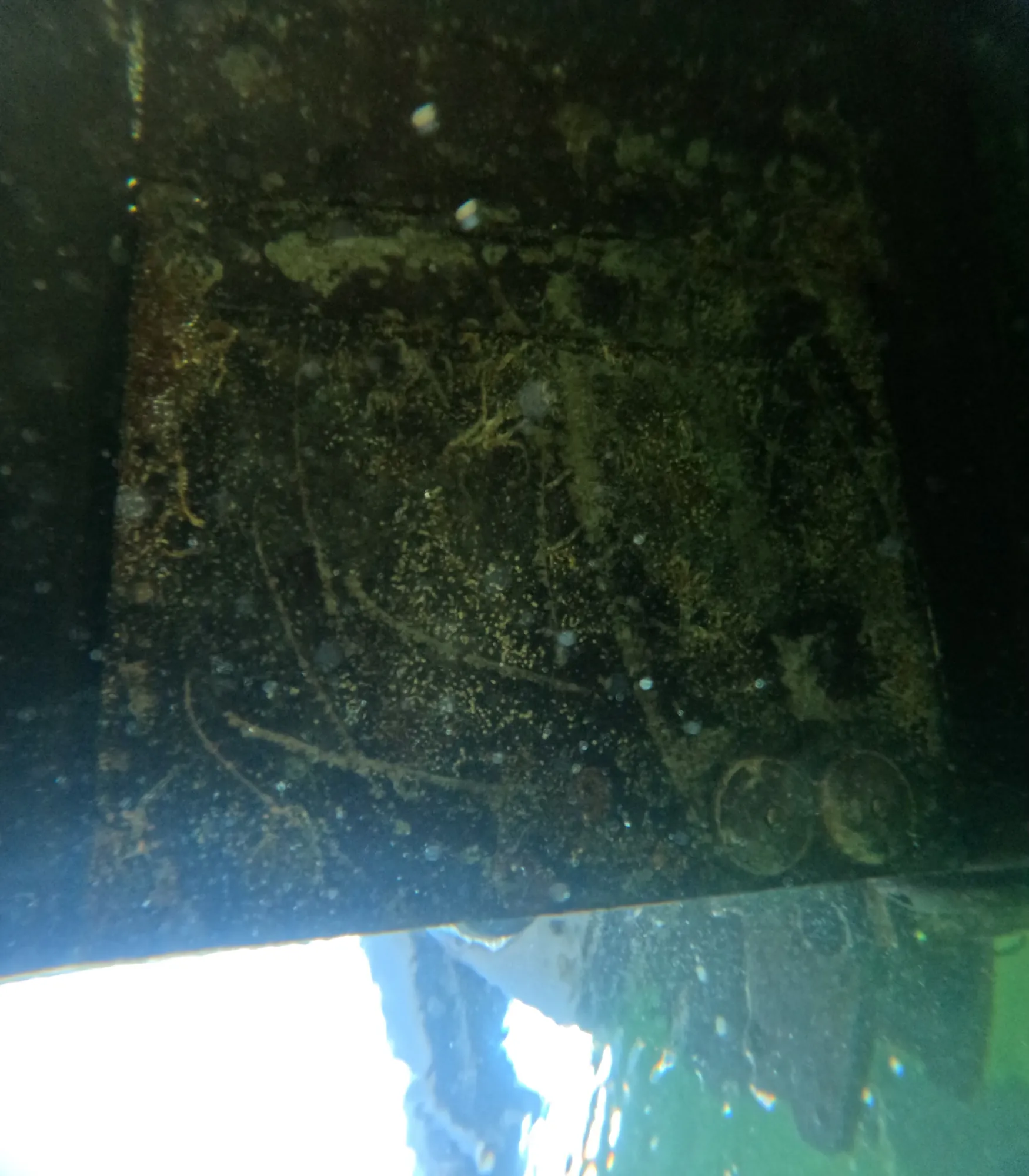 Initial zinc completely gone — Water Works Yacht Services, Southern California