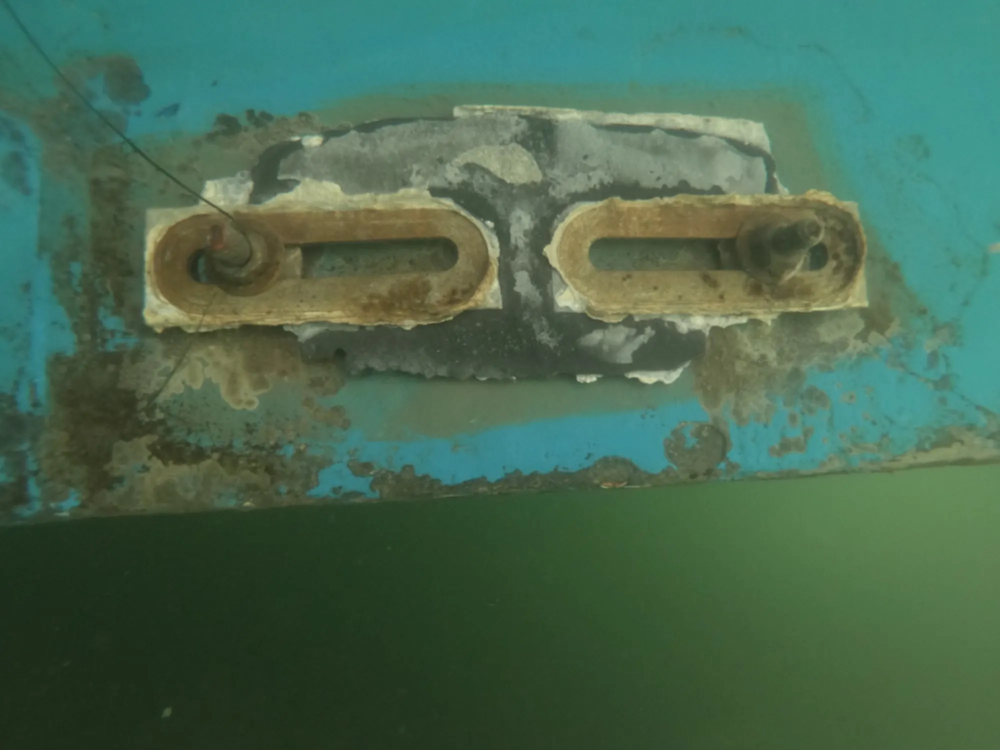 Initial zinc completely gone — Water Works Yacht Services, Southern California