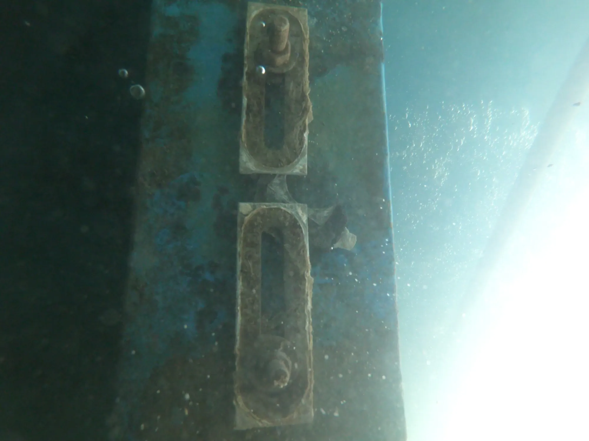 Initial zinc completely gone — Water Works Yacht Services, Southern California